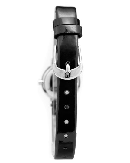Laura Biagiotti Black Leather Dress Watch