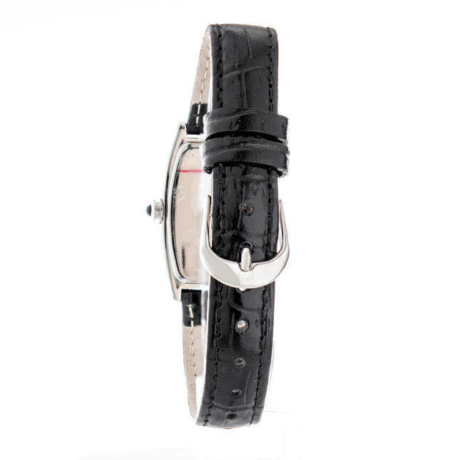 Laura Biagiotti Black Leather Dress Watch