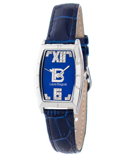 Laura Biagiotti Blue Leather Dress Watch