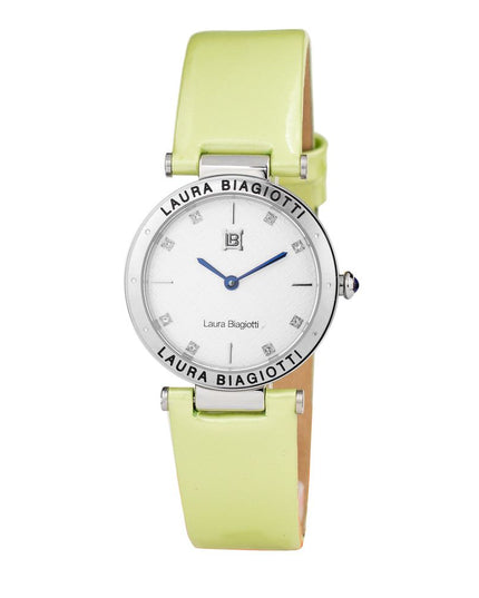 Laura Biagiotti Green Leather Dress Watch