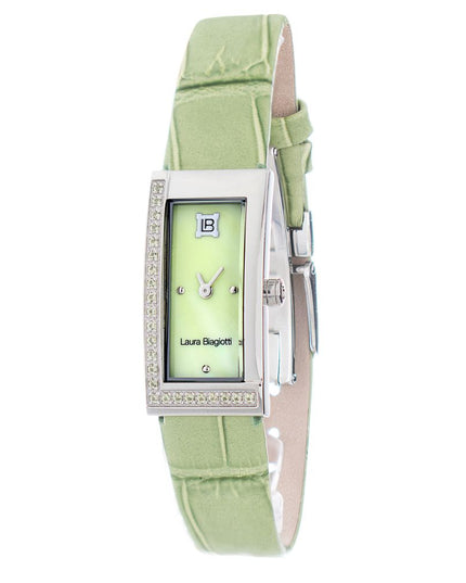 Laura Biagiotti Green Leather Dress Watch