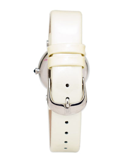 Laura Biagiotti Beige Leather Dress Watch