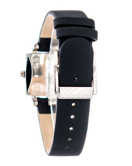 Laura Biagiotti Black Leather Dress Watch