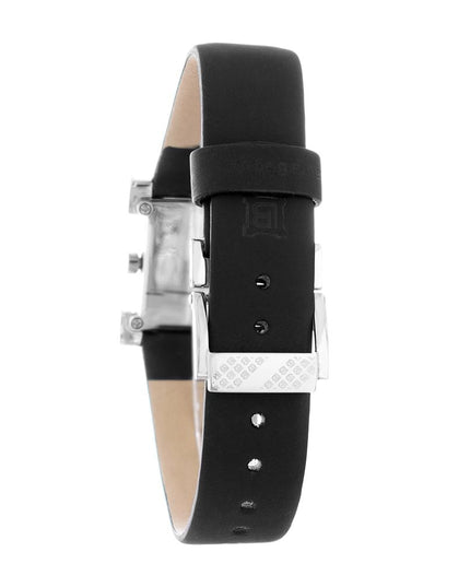 Laura Biagiotti Black Leather Dress Watch