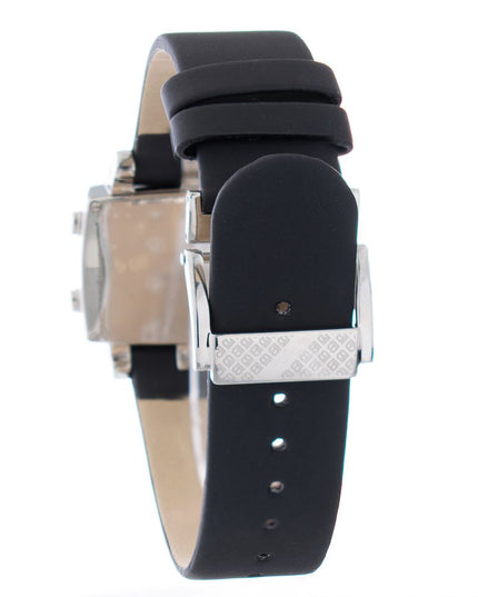 Laura Biagiotti Black Leather Digital Watch