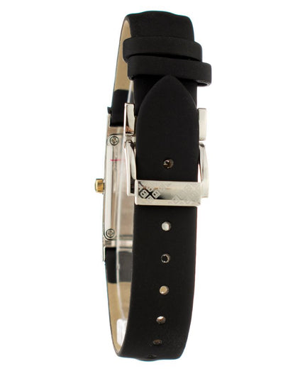 Laura Biagiotti Black Leather Dress Watch