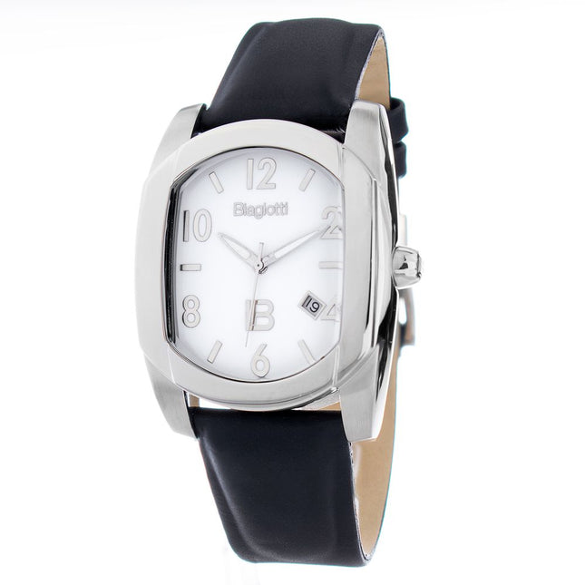 Laura Biagiotti Black Leather Dress Watch