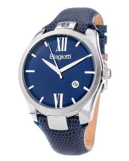 Laura Biagiotti Blue Leather Dress Watch