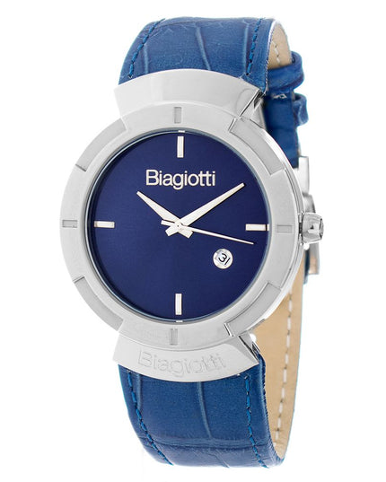Laura Biagiotti Blue Leather Dress Watch