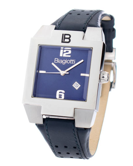 Laura Biagiotti Black Leather Dress Watch