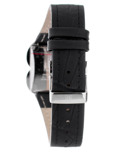 Laura Biagiotti Black Leather Dress Watch