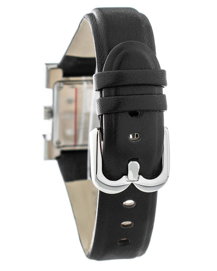 Laura Biagiotti Black Leather Dress Watch