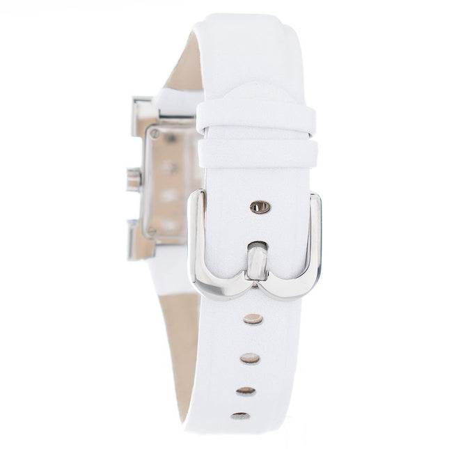 Laura Biagiotti White Leather Dress Watch