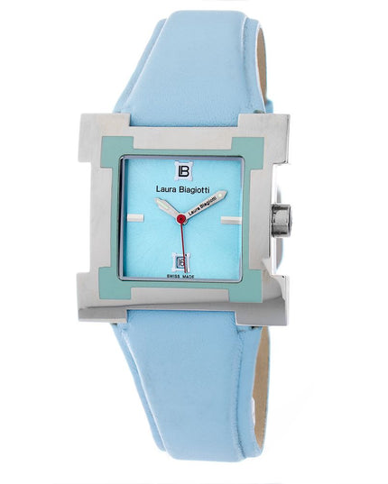 Laura Biagiotti Blue Leather Dress Watch