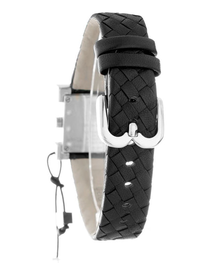 Laura Biagiotti Black Leather Dress Watch