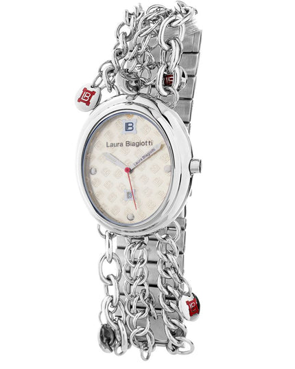 Laura Biagiotti Silver Stainless Steel Dress Watch