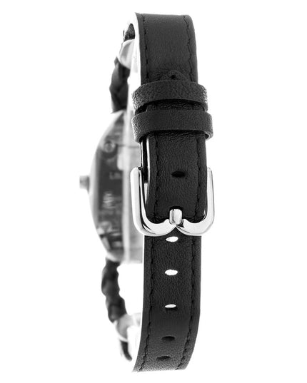 Laura Biagiotti Black Leather Dress Watch