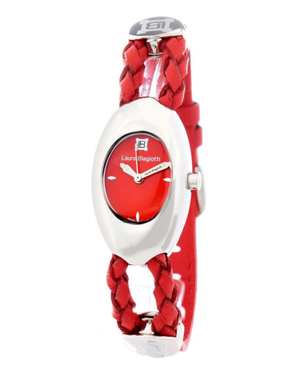 Laura Biagiotti Red Leather Dress Watch