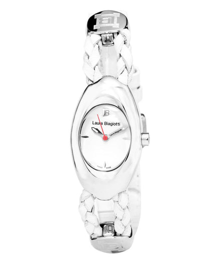 Laura Biagiotti White Leather Dress Watch