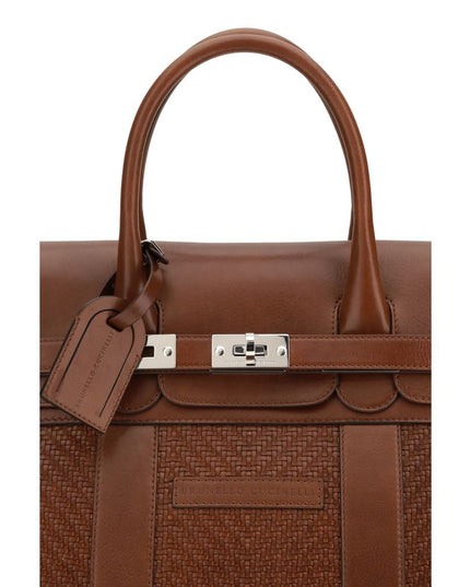 Brunello Cucinelli Brown Calf Leather Bos Taurus Backpack