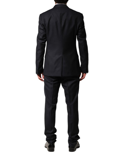 Dolce & Gabbana Black Wool Single Breasted Men 2 Piece Suit