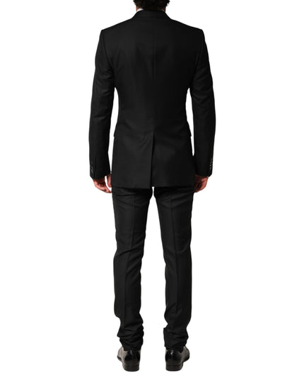 Dolce & Gabbana Black Embellished Single Breasted 2 Pc Suit
