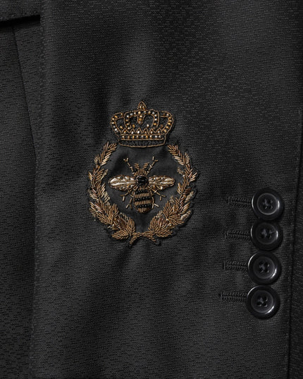 Dolce & Gabbana Black Embellished Single Breasted 2 Pc Suit