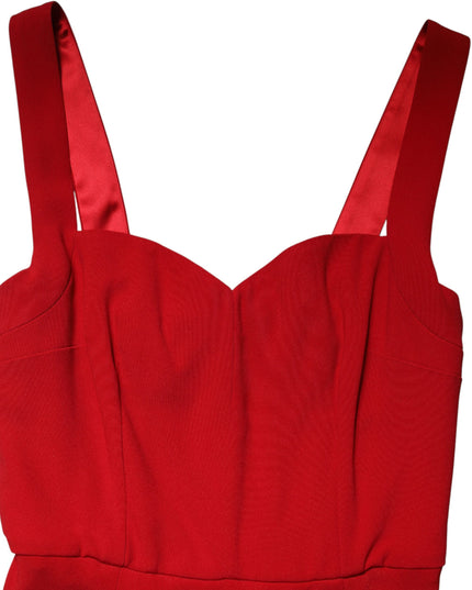 Dolce & Gabbana Red Viscose Sheath Mermaid Long Gown Dress