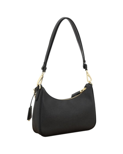 Prada Black Calf Leather Bos Taurus Shoulder Bag