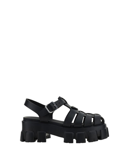 Prada Black Acetate Platform Sandals