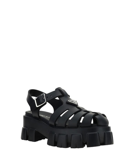 Prada Black Acetate Platform Sandals