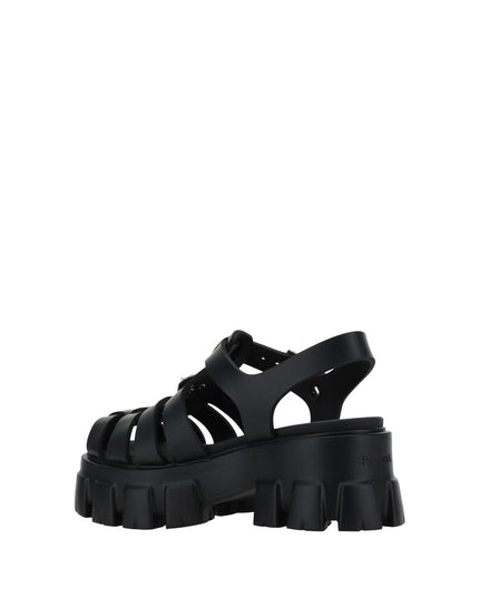 Prada Black Acetate Platform Sandals