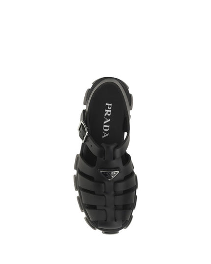 Prada Black Acetate Platform Sandals