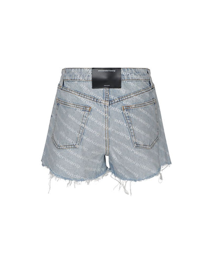 Alexander Wang Blue Cotton Bermuda Shorts