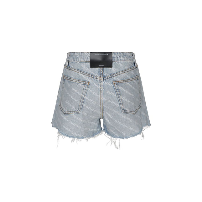 Alexander Wang Blue Cotton Bermuda Shorts