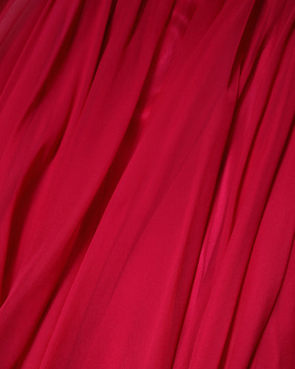 Dolce & Gabbana Pink Silk Embellished A-line Midi Dress