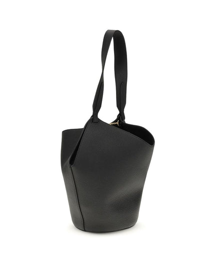 Khaite Black Calf Leather Bos Taurus Shoulder Bag