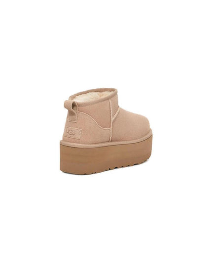 UGG Beige Suede Leather Ankle Boots