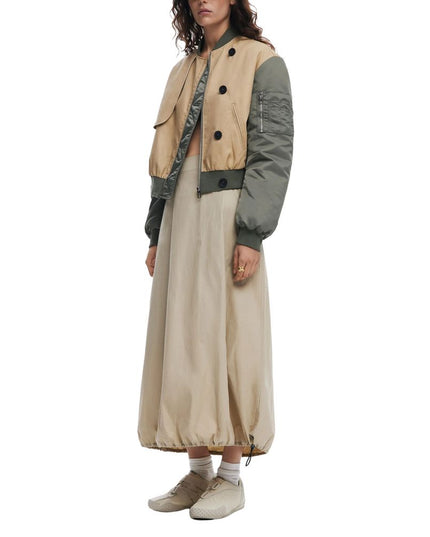 Desigual Beige Cotton Long Skirt