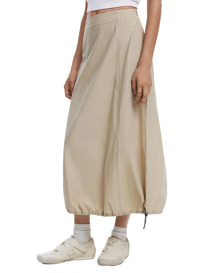 Desigual Beige Cotton Long Skirt