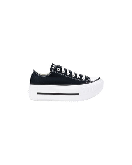 Converse Black And White Fabric Platform Sneakers