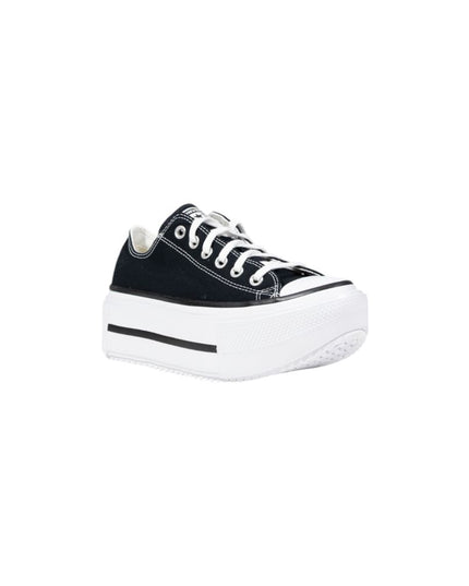 Converse Black And White Fabric Platform Sneakers