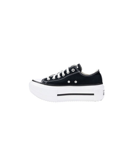 Converse Black And White Fabric Platform Sneakers