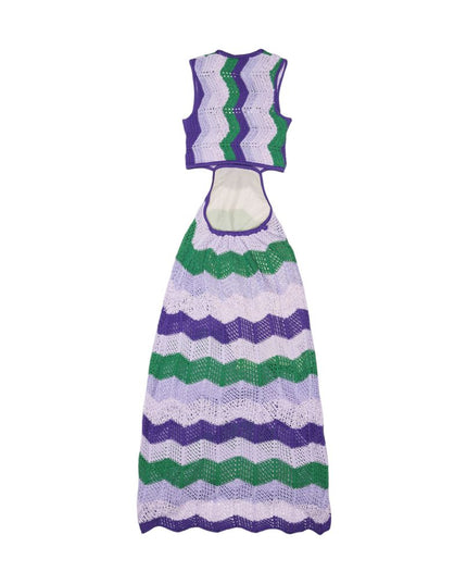 PINKO Purple Polyamide Long Dress