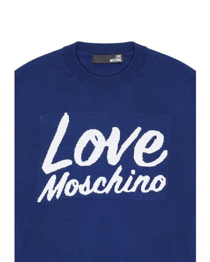 Love Moschino Blue Wool Sweatshirt