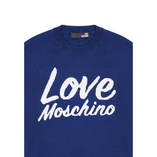 Love Moschino Blue Wool Sweatshirt