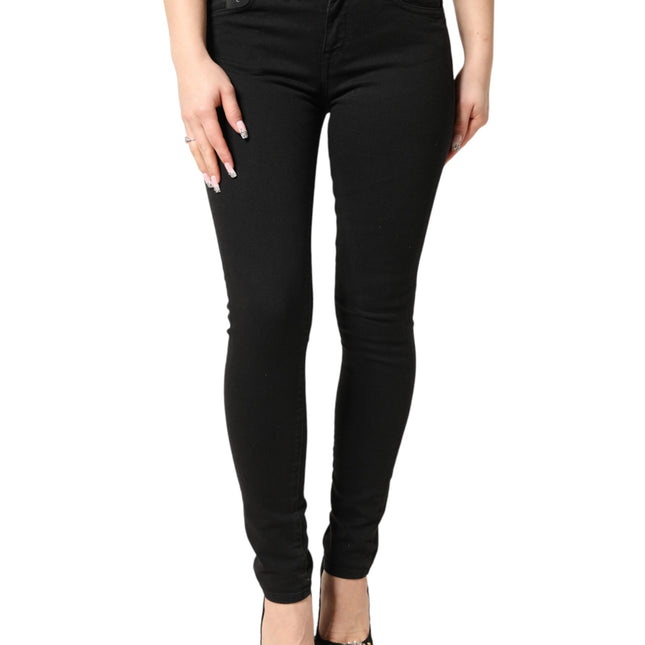 Dolce & Gabbana Black Cotton Stretch Skinny Denim Jeans