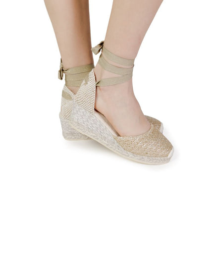 Espadrilles Gray Cotton High Heel Pumps