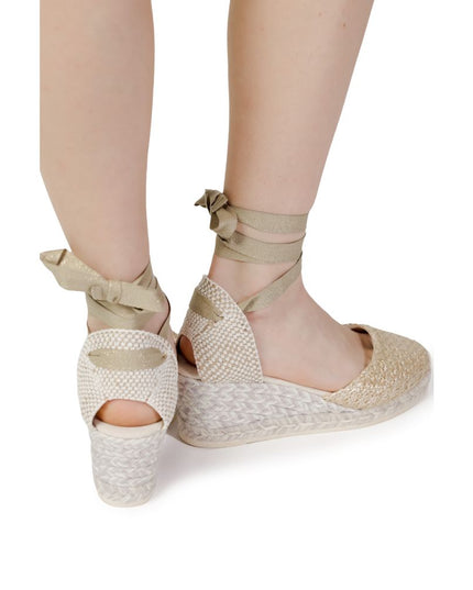 Espadrilles Gray Cotton High Heel Pumps