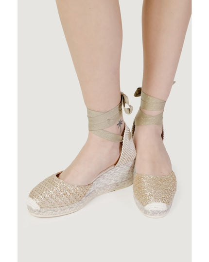 Espadrilles Gray Cotton High Heel Pumps